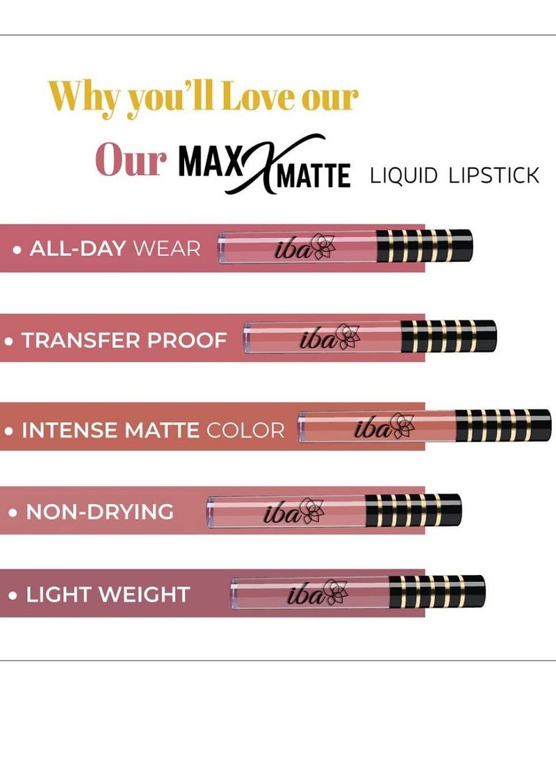 Iba Iba Maxx Matte Liquid Lipstick Shade Hot Chocolate 2.6Ml  - Image 4
