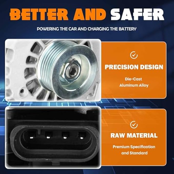 TadaMark Alternator 400-12236 Compatible with 2003 2004 Chevrolet Silverado Express Savana GMC Sierra 1500 2500 3500 Tahoe Yukon 18000002 15220109 15847291 - Image 3