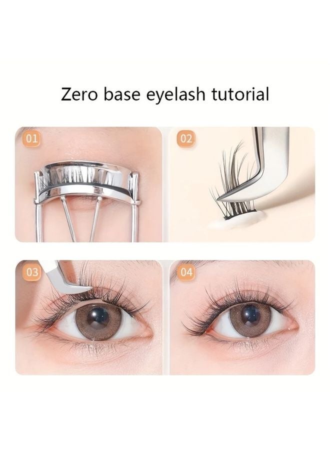 Short Hypoallergenic Eyelash Applicator Tweezers Curved Tip Easy Lash Application Removal - Image 5