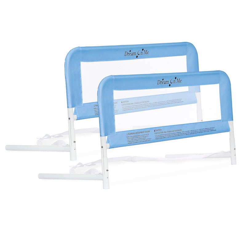 Dream On Me Lightweight Mesh Security Adjustable Bed Rail Double Pack with Breathable Mesh Fabric in Blue, 2 Count (Pack of 1) - Image 1