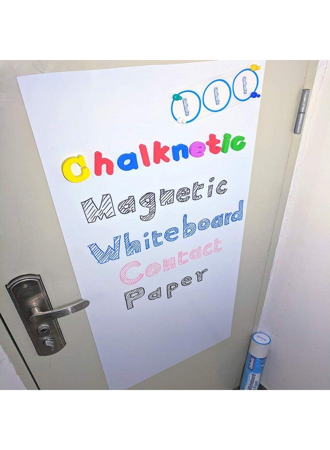 Chalknetic Magnetic Whiteboard Contact Paper Adhesive Dry Erase Board For Magnet Peel And Stick Magnet Wall Decal For Kids Toddlers Preschool Kindergarten Classroom 39" X 18" - Image 2