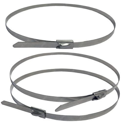 Electriduct 304 Stainless Steel Cable Ties 20 Inch 200 Lbs Heavy Duty Self Locking Ball Lock Zip Ties UV Resistant (25 Pack) - Image 4
