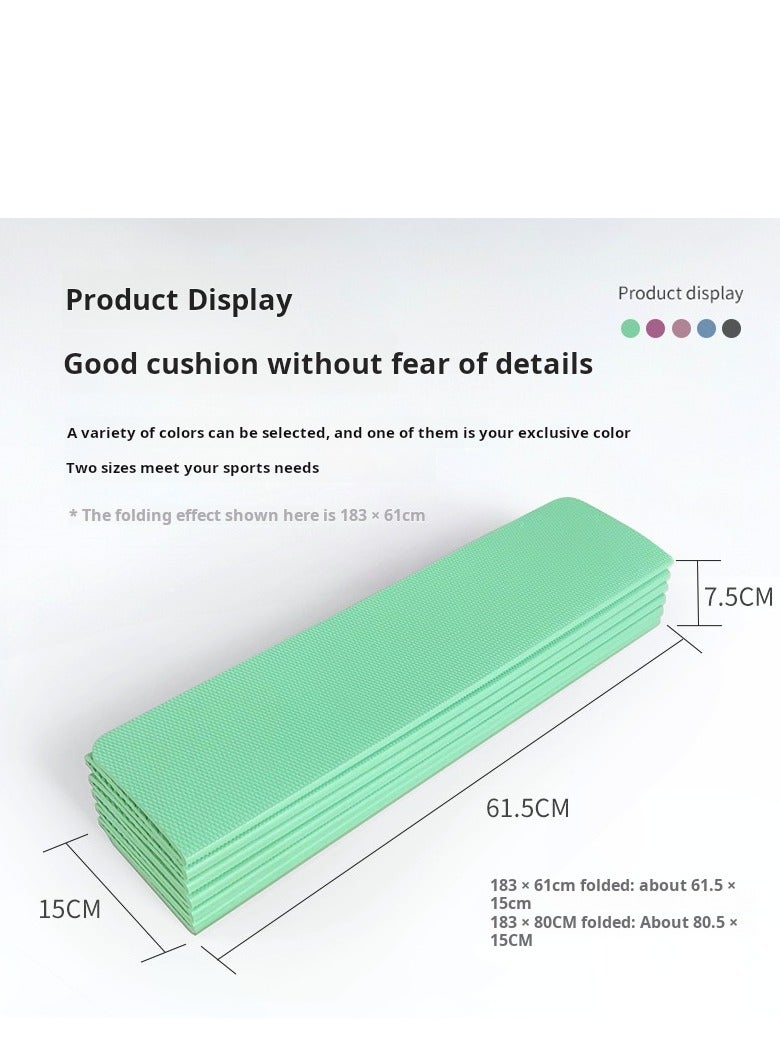 Foldable Yoga Mat - 1/4 inch thick - Easy to store travel yoga mat folds for lightweight fitness - Non-slip folding exercise mat for yoga, pilates, home workouts and floor exercises - Image 5