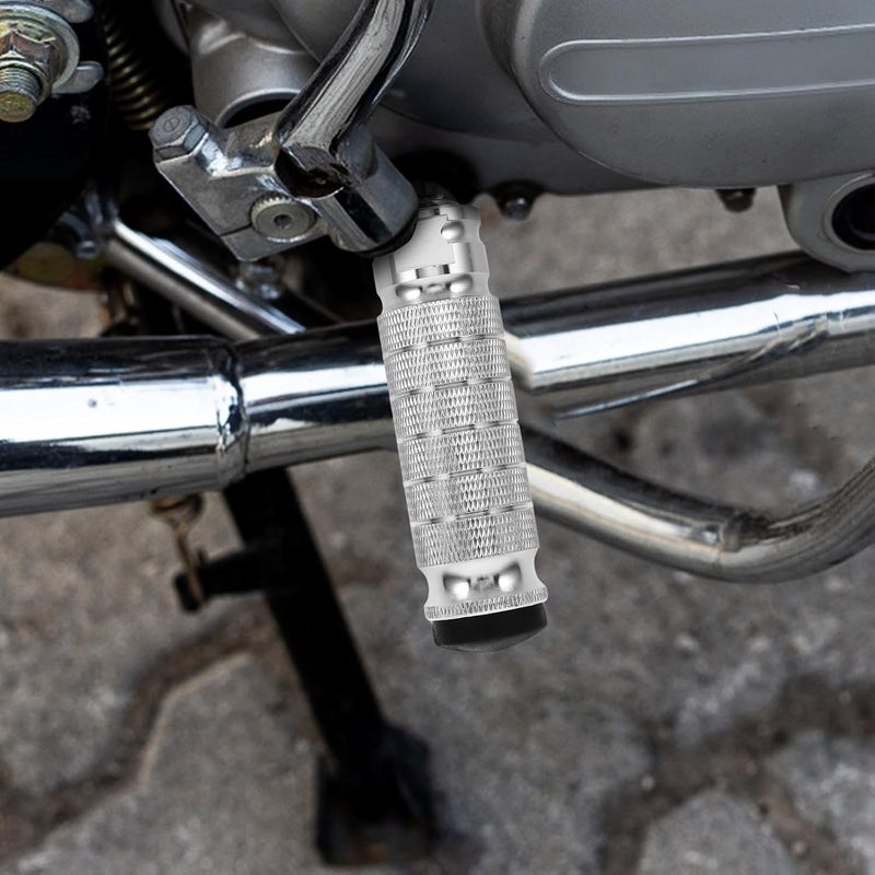 Happyyami Motorcycle Foot Pegs Cnc Silver Rearset Pedal Replacement Footrest Pair for High Displacement Performance Motorcycles - Image 5