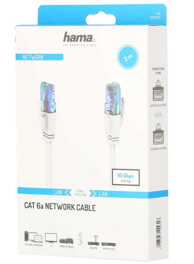هاما كابل الشبكة، CAT 6a، 10 جيجابت/ثانية، U/UTP، 3.00 متر (HAM-200675) - Image 3