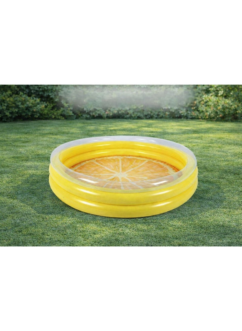 Bluverra Children's Round Three-Ring Pool 148x30cm with a Lentil-Inspired Design - A Wonderful Water Play Experience - Image 3