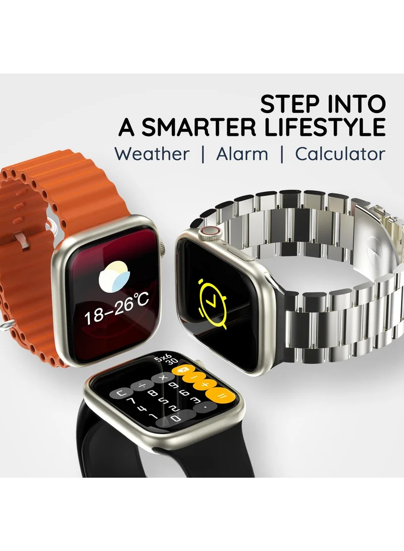 بيبل Trio 1.96" Infinite Display BT Calling Smartwatch, Health Suite, Health Suit, Multi Sports, Multiple Watch Faces, AI Voice Assistance, Smart Calculator, Alaram & Notification