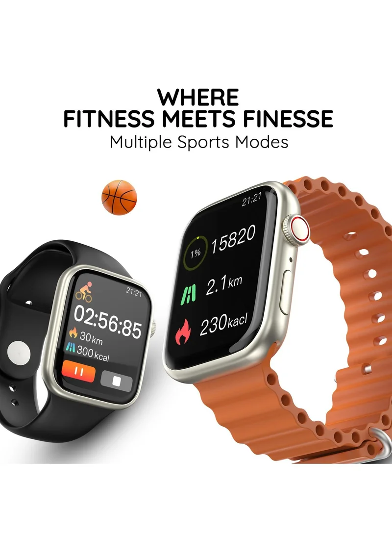 بيبل Trio 1.96" Infinite Display BT Calling Smartwatch, Health Suite, Health Suit, Multi Sports, Multiple Watch Faces, AI Voice Assistance, Smart Calculator, Alaram & Notification