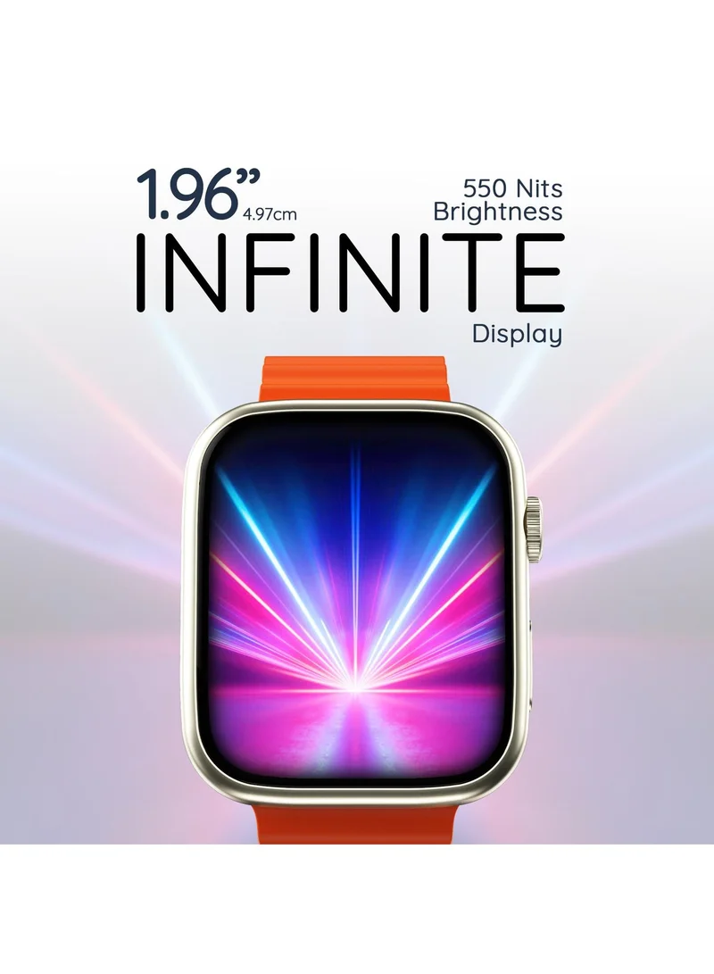 بيبل Trio 1.96" Infinite Display BT Calling Smartwatch, Health Suite, Health Suit, Multi Sports, Multiple Watch Faces, AI Voice Assistance, Smart Calculator, Alaram & Notification