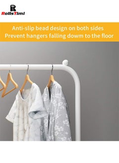RollsTimi  Clothes Organizer And Holder Metal Stand White  - Image 4