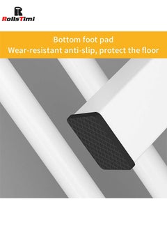 RollsTimi  Clothes Organizer And Holder Metal Stand White  - Image 5