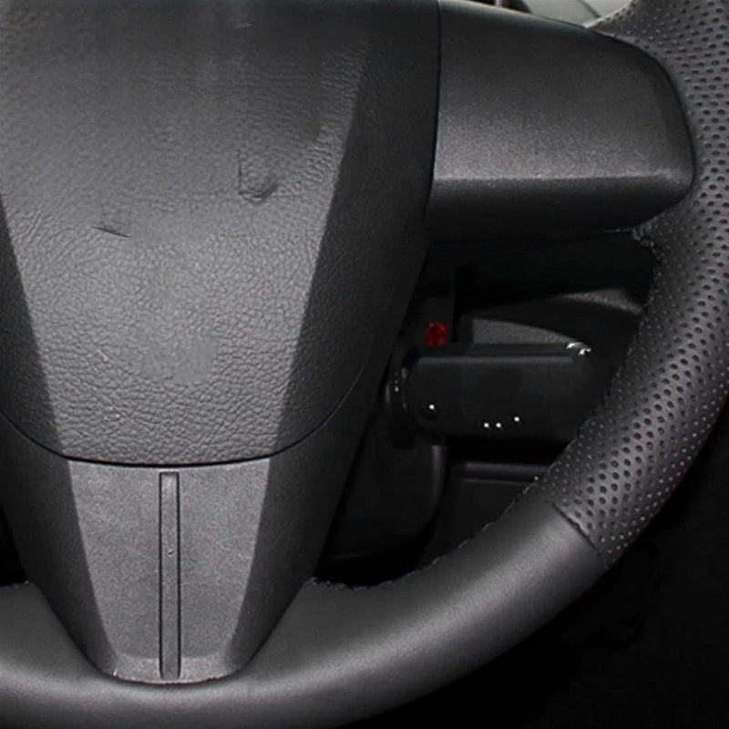 Wivplex Black PU Leather Steering Wheel Cover for Mazda - Image 3