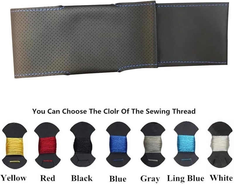 Wivplex Black PU Leather Steering Wheel Cover for Mazda - Image 5