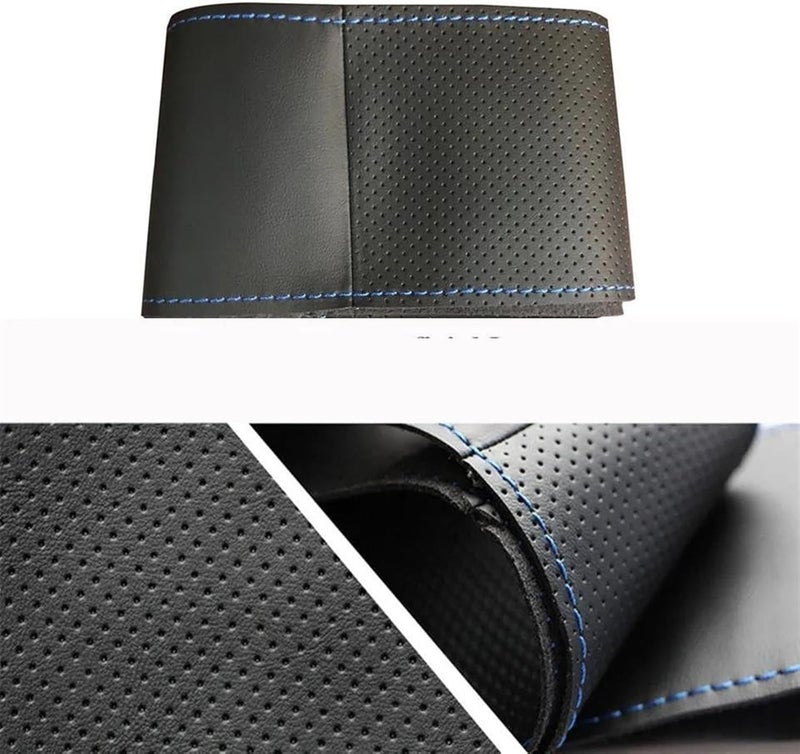 Wivplex Black PU Leather Steering Wheel Cover for Mazda - Image 4