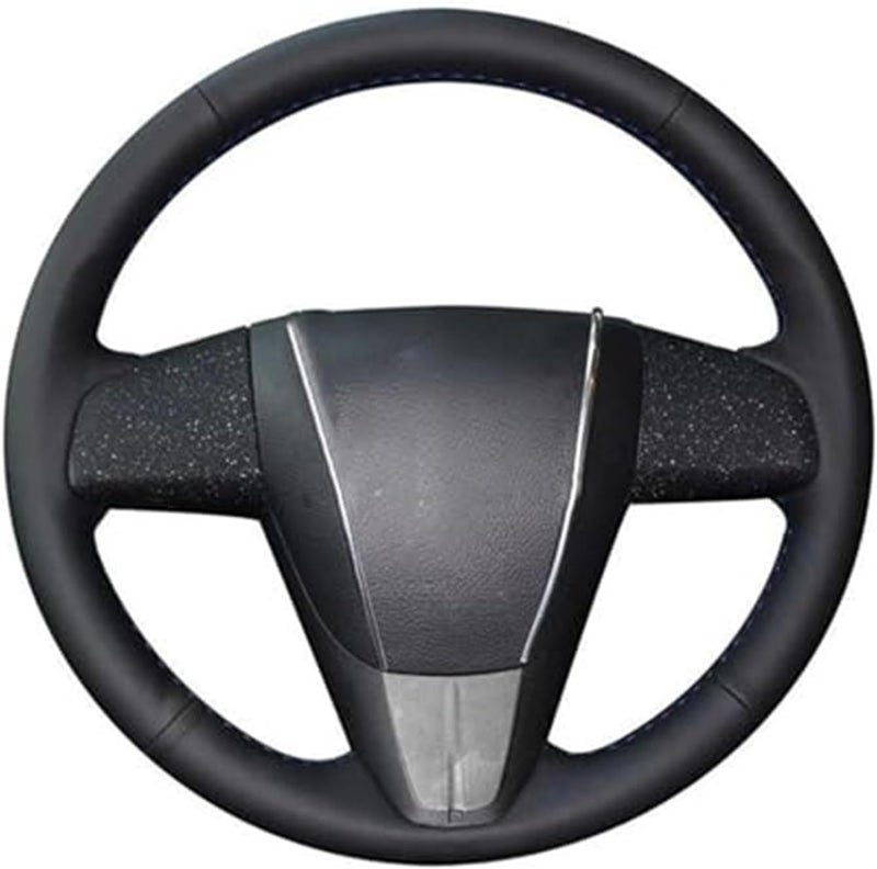 Wivplex Black PU Leather Steering Wheel Cover for Mazda - Image 1