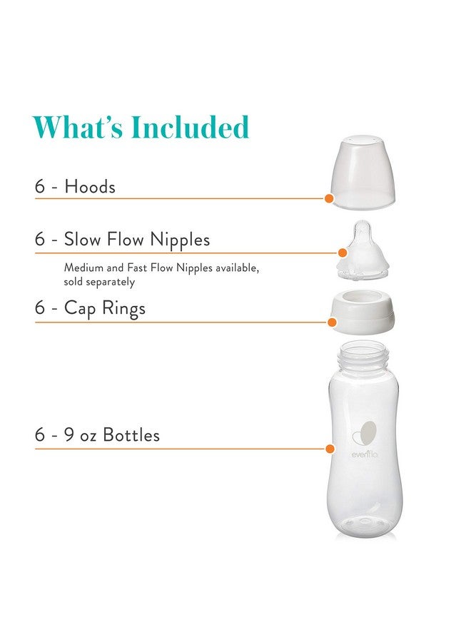 Evenflo Feeding Premium Proflo Venting Balance Plus Standard Neck Baby Newborn And Infant Bottles Developed By Pediatric Feeding Specialists 9 Ounce (Pack Of 6) - Image 4