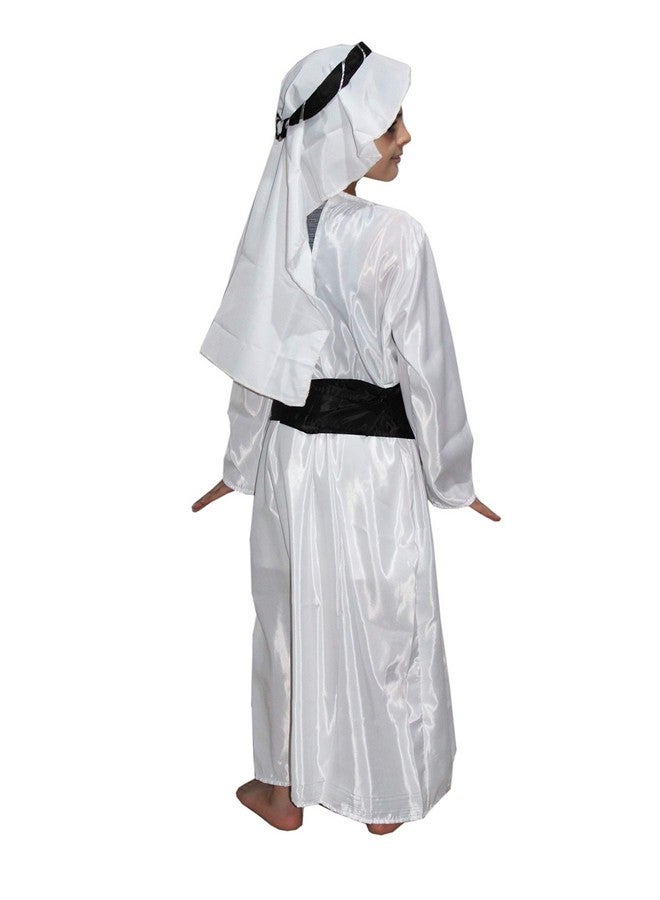 Kaku Fancy Dresses Polyester Shefard/Arabian Shaikh Global Ethnic Costume -Black & White, 3-4 Years, For Boys - Image 3