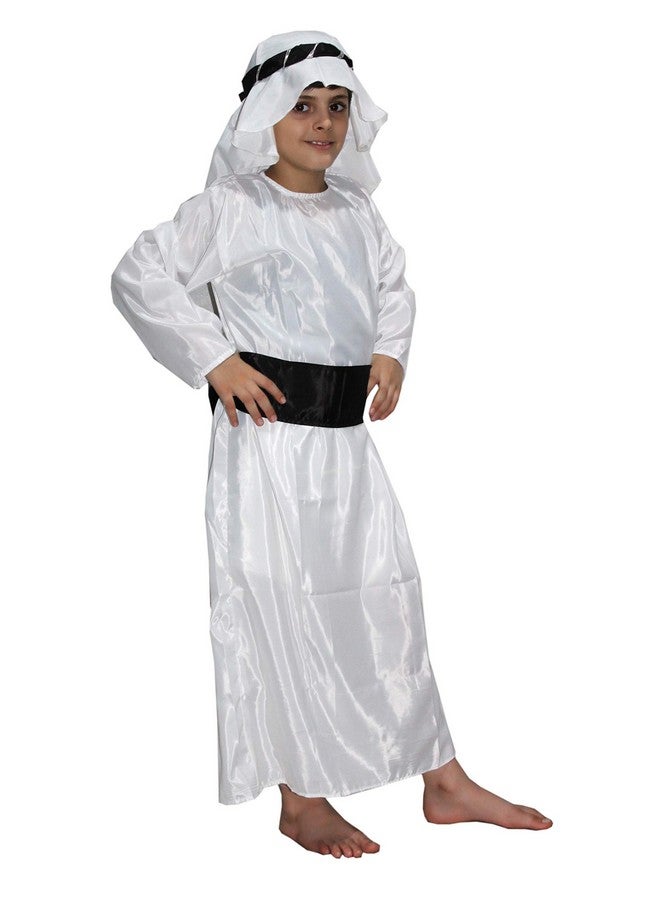 Kaku Fancy Dresses Polyester Shefard/Arabian Shaikh Global Ethnic Costume -Black & White, 3-4 Years, For Boys - Image 1