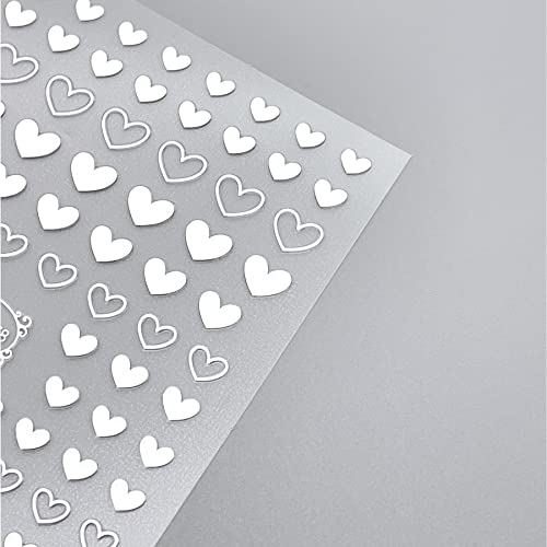 IHUKEIT Black and White Hearts Stars Nail Stickers for Women Girls Kids Nail Decoration Self Adhesive Nail Art Decals for Natural Fingernails and Acrylic Nails Designs Pack of 10 - Image 5