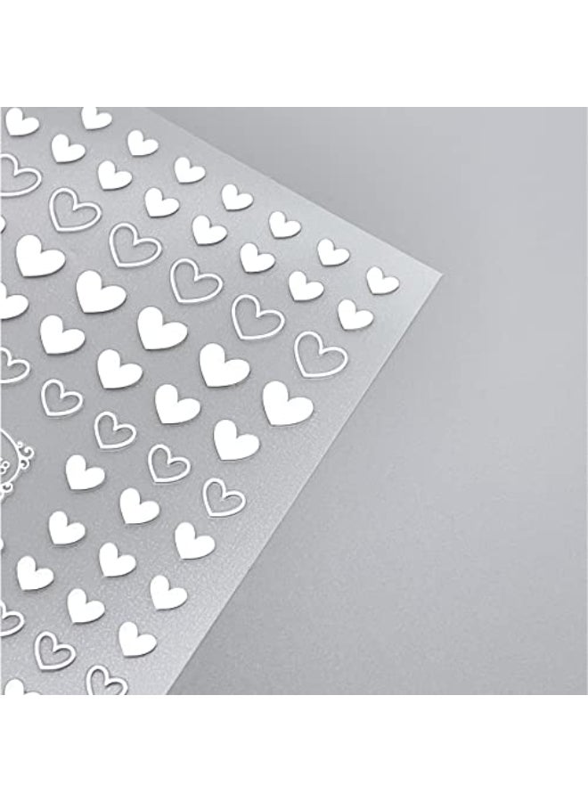 IHUKEIT Black and White Hearts Stars Nail Stickers for Women Girls Kids Nail Decoration Self Adhesive Nail Art Decals for Natural Fingernails and Acrylic Nails Designs Pack of 10 - Image 4