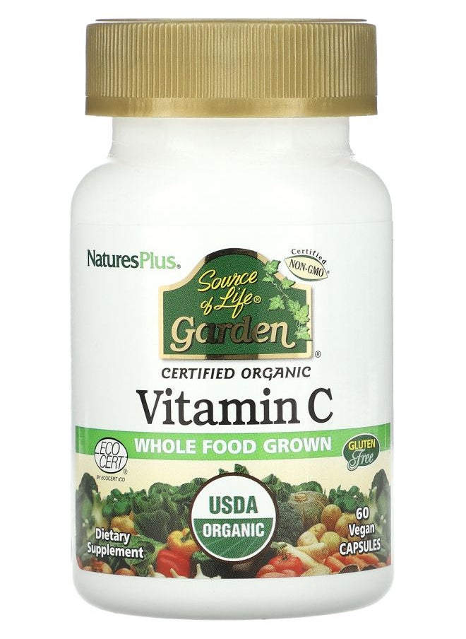 NaturesPlus Source of Life Garden Vitamin C 60 Vegan Capsules 