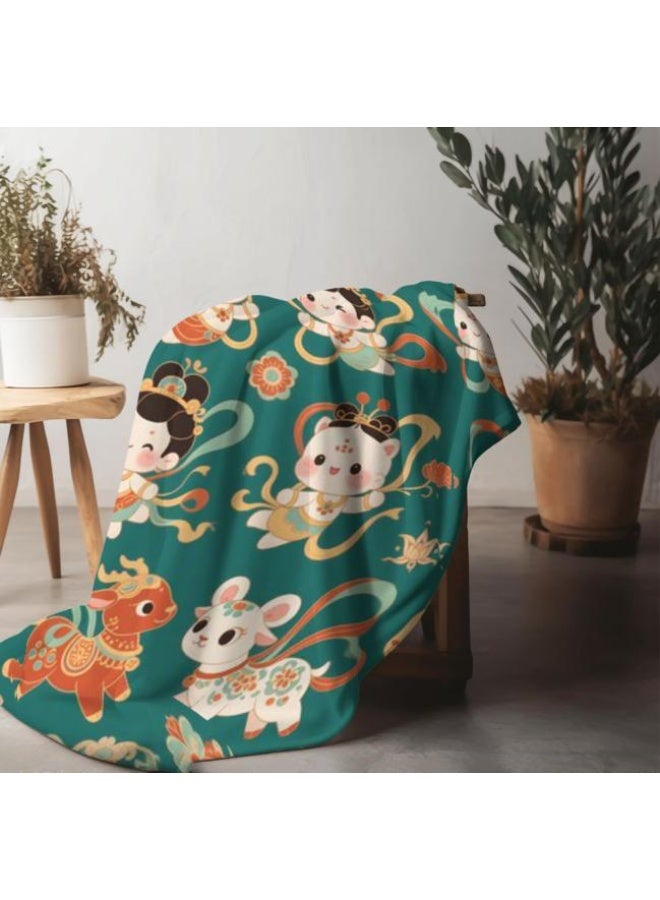 عام بطانية رقيقة من الفانيلا الكرتونية للأطفال والرضع (دافئة ومريحة، ومناسبة للنوم والألعاب) 70 سم * 100 سم - Image 5