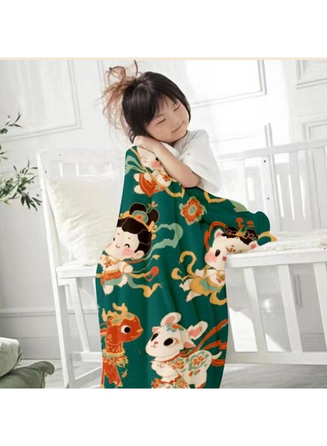 عام بطانية رقيقة من الفانيلا الكرتونية للأطفال والرضع (دافئة ومريحة، ومناسبة للنوم والألعاب) 70 سم * 100 سم - Image 3