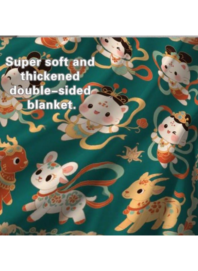 عام بطانية رقيقة من الفانيلا الكرتونية للأطفال والرضع (دافئة ومريحة، ومناسبة للنوم والألعاب) 70 سم * 100 سم - Image 1