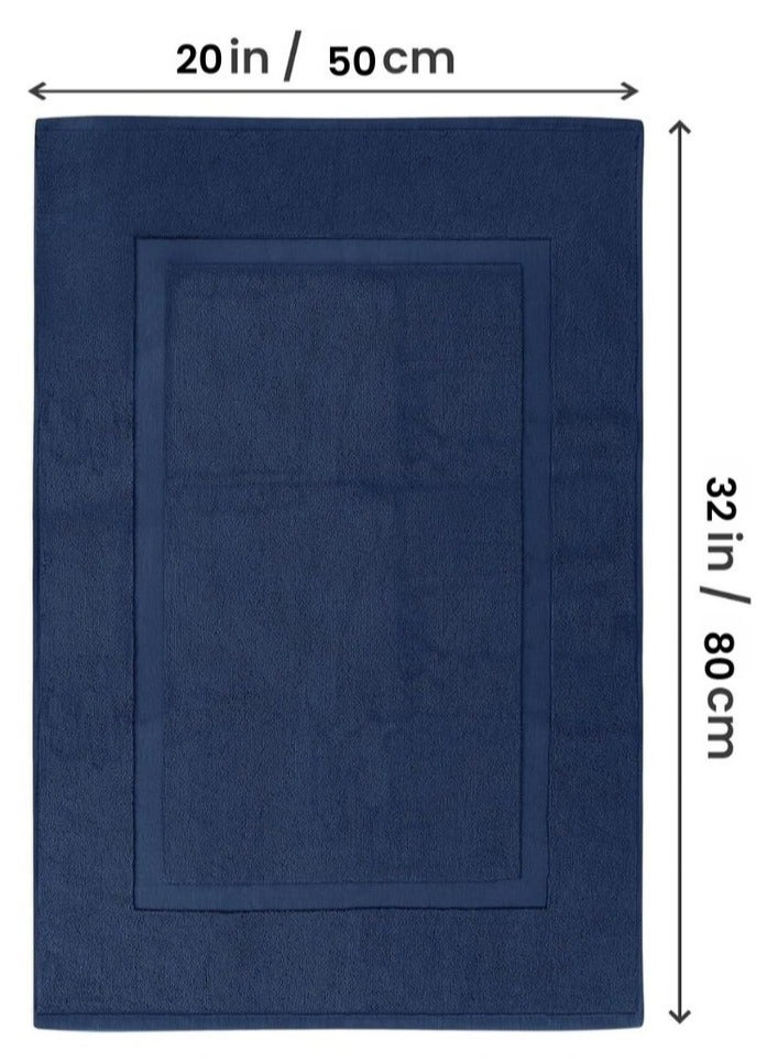 Bliss Casa - 100% Cotton Bath Mats (2 Pack, 50 x 80 cm) - 1000 GSM Bathroom Mat for Toilets, Super Soft and Extra Absorbent Floor Mats For Elegant Look - Image 2