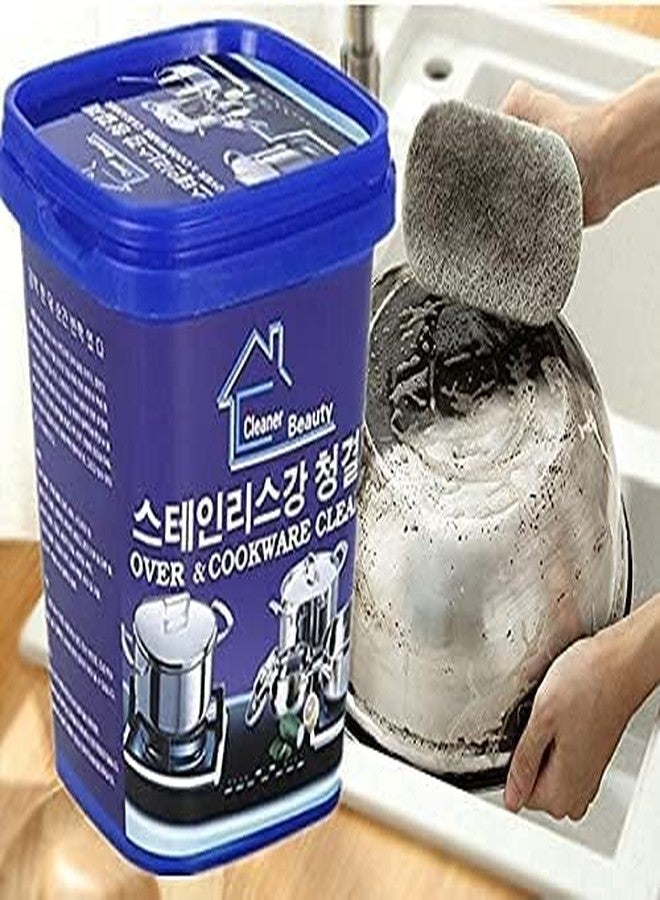 JHBK 500gm Oven & Cookware Cleaner Stainless Steel Cleaning Paste Remove Stains from Pots Pans Multi-Purpose Cleaner & Polish Removes Household Clean Universal Cleaning Paste for Removing Rust - Image 1