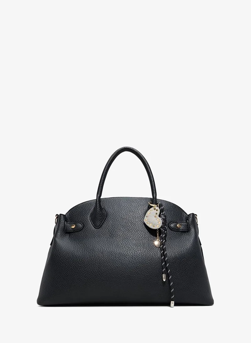 Medusia Ladies Black Satchel Bag