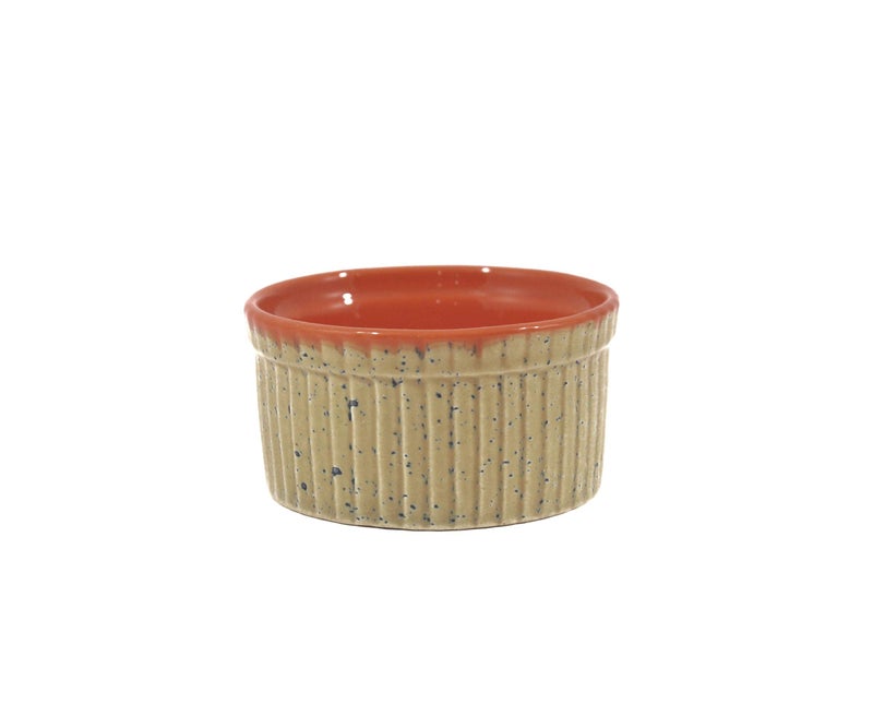 Caffeine Ceramic Handmade Mustard Brown Ramekin Bowl (Set of 1) - Image 1