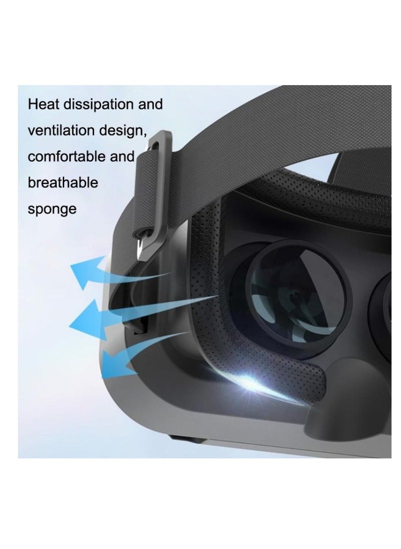 نظارة الواقع الافتراضي VR متوافقة مع هاتف iPhone وAndroid ضمن شاشة عرض 4.7-7.0 بوصة - نظارات الواقع الافتراضي العالمية - نظارات ثلاثية الأبعاد جديدة ناعمة ومريحة (G13-أسود)