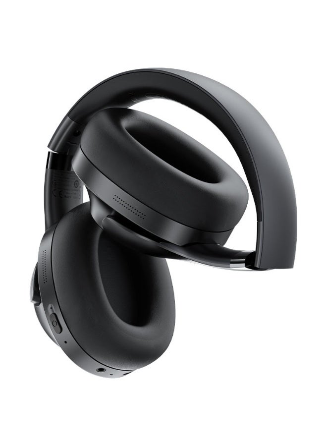 ACEFAST Wireless Over Ear Headphones H4, 55 Hours Play Time, Active  Noise Cancelling, Adjustable Headband, Foldable Earcups, IPX4 Water Resistance - Black - Image 2