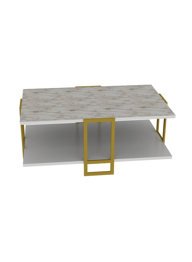 Decorotika Polka Metal Legs Coffee Table 90 cm | Living Room Table - Image 2