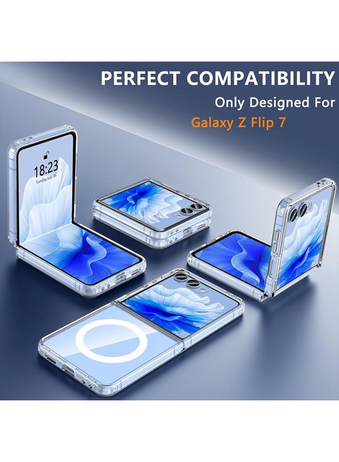 سجيت غطاء مغناطيسي لهاتف Samsung Galaxy Z Flip 7 (إصدار 2025) مع دعم MagSafe، حماية من الصدمات، مقاوم للاصفرار والخدوش - Image 2