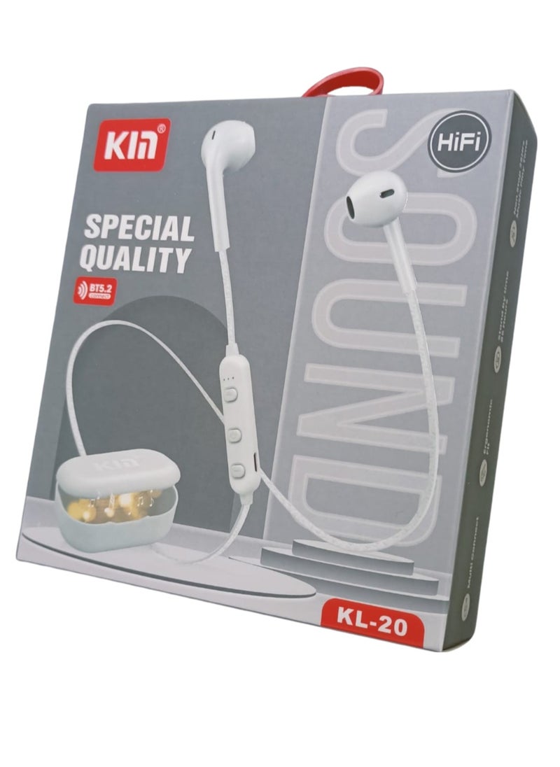 KIN Kin Hi-Fi Wireless Headphone KL- 20 White  - Image 1
