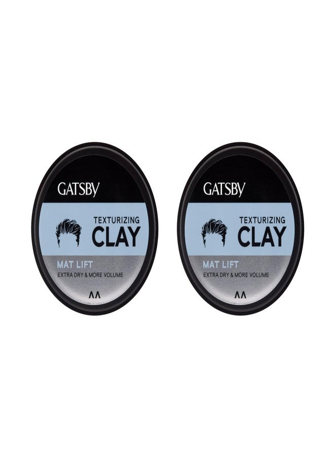 Gatsby Japan Texturizing Clay - Mat Lift 20g (Pack of 2) | For Super Strong Hold, More Volume & Extra Dry Look | Stylish Matte Finish | Anytime Restylable Hair Styling Clay Wax | Hair Wax For Men - Image 1