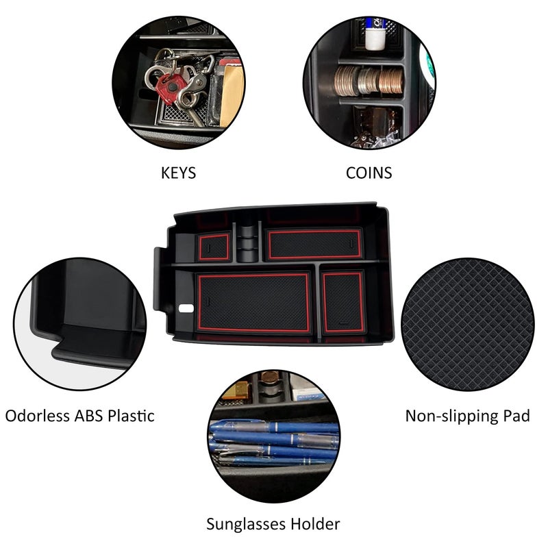JOJOMARK Compatible with Ford Escape 2020 2021 2022 2023 2024 2025, Bronco Sport 2021-2023 2024 2025 Accessories Center Console Tray Organizer, Armrest Secondary Storage Box - Image 5