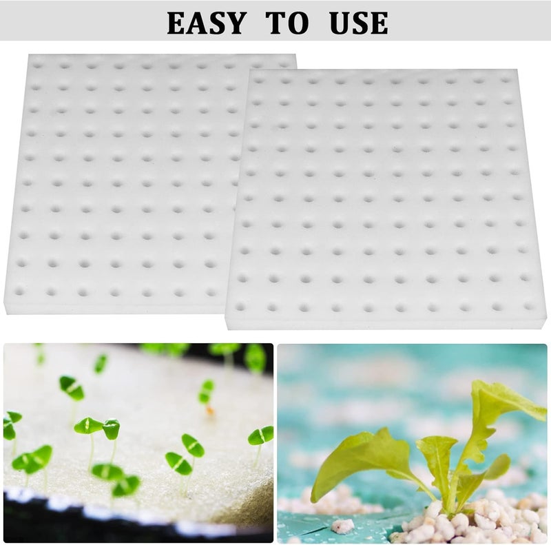 Meridian 400 pcs Hydroponic Square Seedling Sponges – 25 × 25 × 25 mm – Greenhouse and Indoor Vegetable Planting - CT
