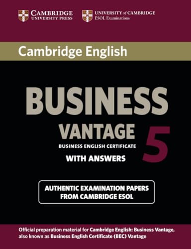 Cambridge English Business 5 Vantage Students Book With Answers 