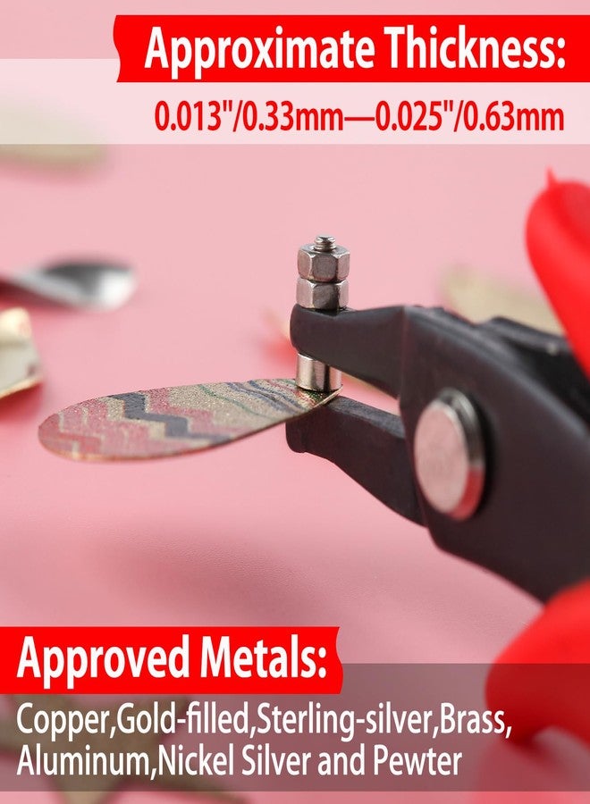 GOLD DEER 1.5mm Short-Jaw Metal Hole-Punch Pliers Small Round Hole Punch Pliers One Replacement Pins for Soft Metals Sheet Metal Jewelry Making Tool with PVC Handles for Handcraft Work DIY Hand Tool - Image 5