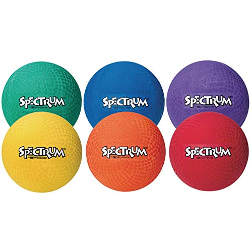 SS Worldwide Spectrum Playground Balls 812 Set of 6 Bright Colors Durable Rubber for ActionPacked Fun - Image 1