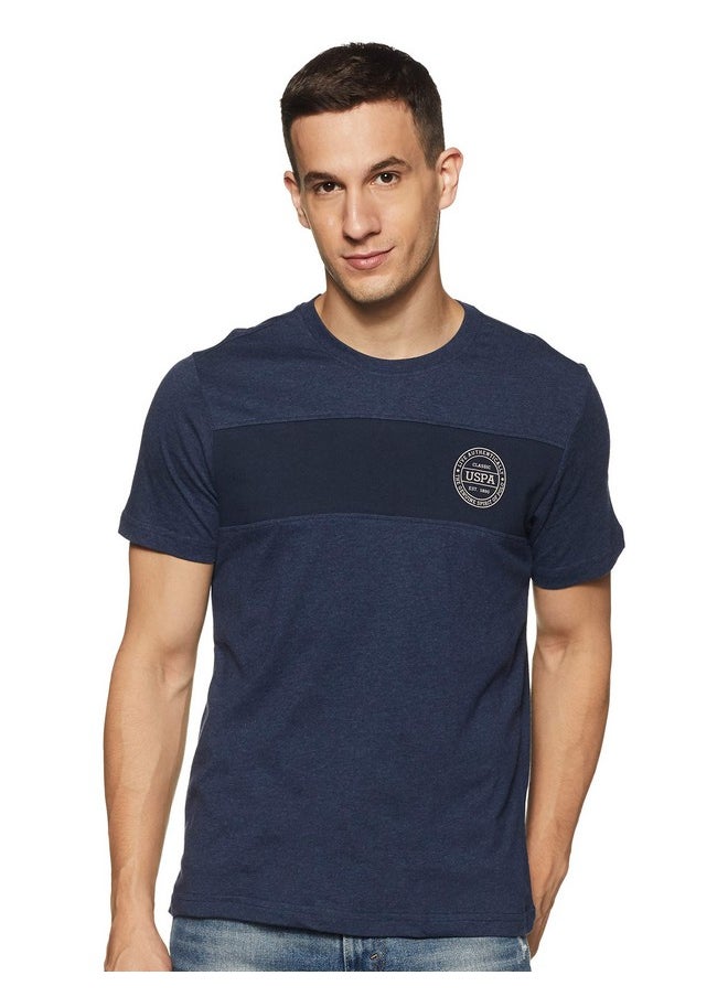 U.S. POLO ASSN. Men's Regular Fit T-Shirt Denim Melange L (Pack of 1) - pzsku/Z7412BEEC2E61ED1A6119Z/45/_/1740118146/bd642443-8ea0-40fa-8646-cf89745d192c