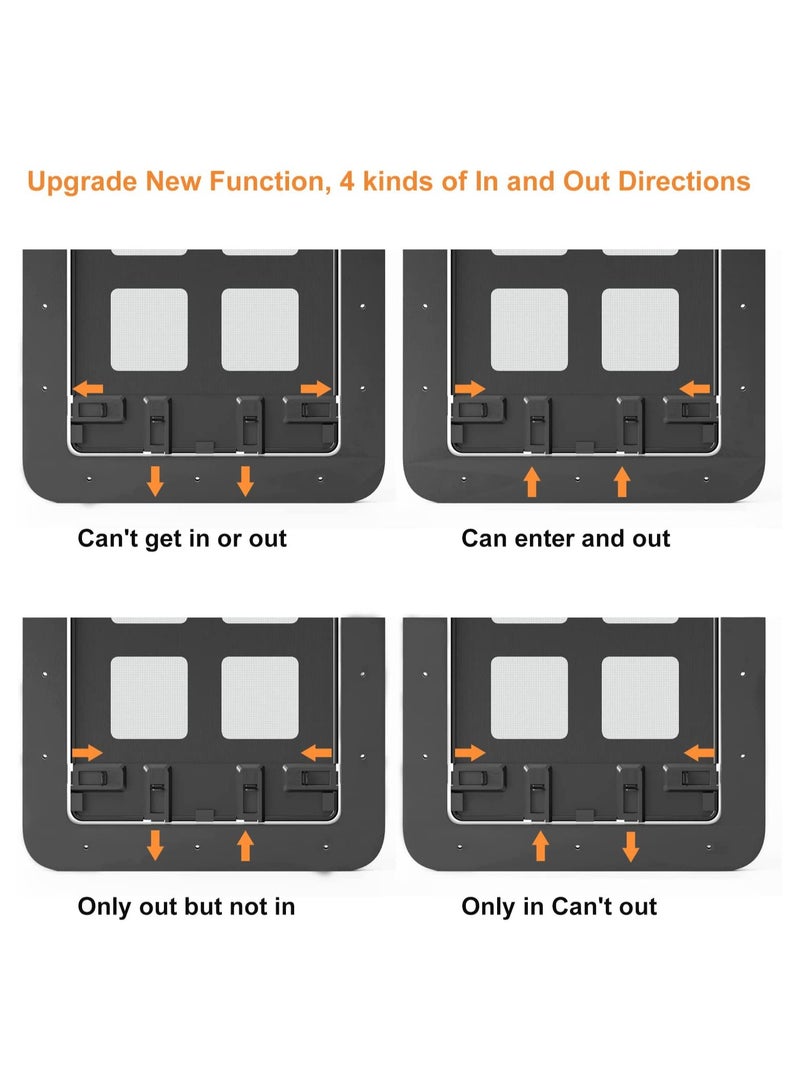 SYOSI باب شاشة القطط باب شاشة الحيوانات الأليفة باب الكلب لباب الشاشة مع لسان مغناطيسي للتحكم في الوصول 4 طرق تبديل متين ومضاد للسقوط - Image 3