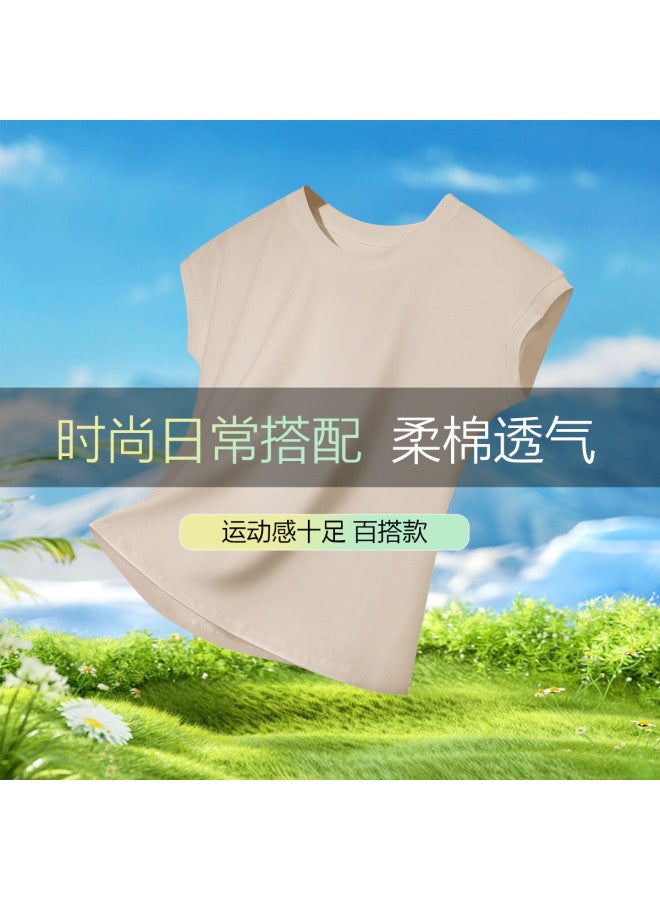 Red Bean Cloud-Soft Cotton Short-Sleeve T-Shirt For Women, Summer Layering Top, Thin And Versatile For Outer Wear, Slim-Fit Women'S Tee - Image 3