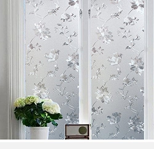 KREEPO Premium Frosted Window Film UV Blocking Privacy Vinyl Sheet Glass Film for Home| Office| Bathroom| Window & Door (12in X 175in)_04 - Image 1