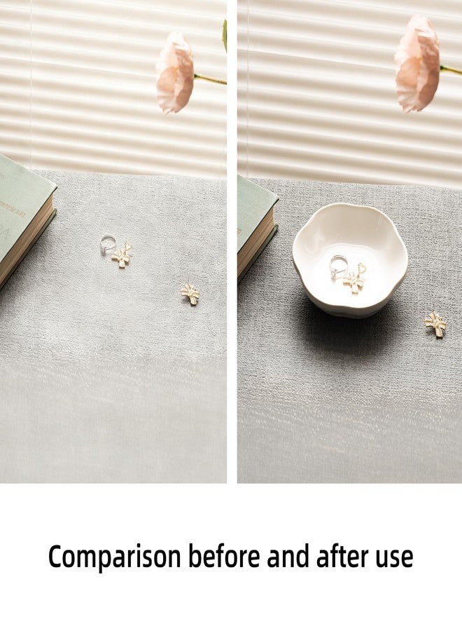 zerokyclan Ceramic Jewelry Tray Ring Holder Dish Floral Trinket Bowl for Women Girls Jewelry Organizer for Vanity Dresser Decor Wedding Birthday Gift for Her (white) - Image 5