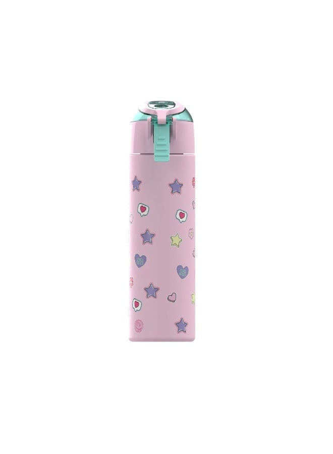 Eazy Kids - Insulated Stainless Steel Water Bottle w/Spray, Always Believe 640ml - Pink - Image 3