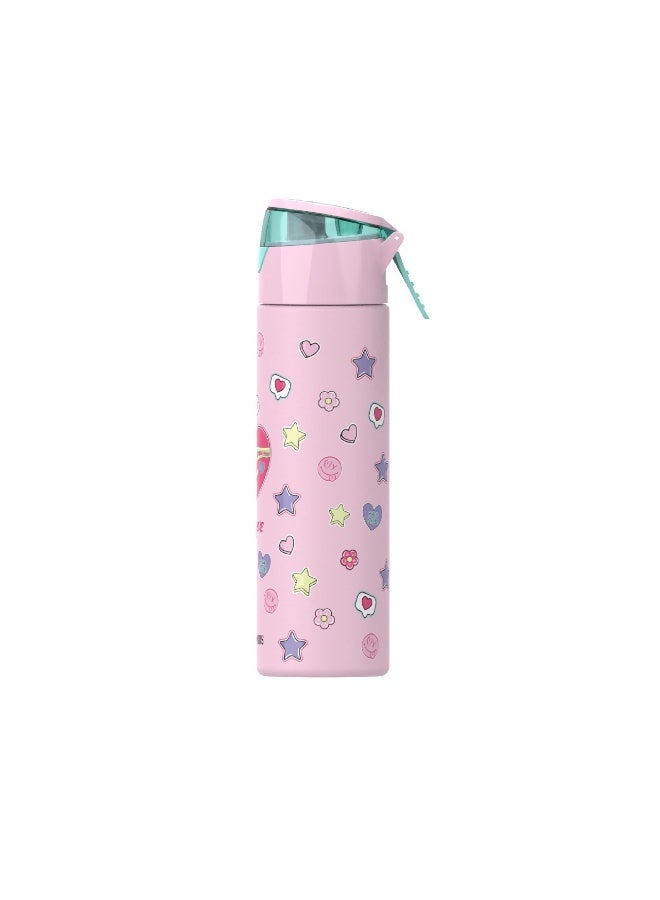 Eazy Kids - Insulated Stainless Steel Water Bottle w/Spray, Always Believe 640ml - Pink - Image 4
